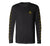 TASCO black long sleeve T-shirt with mustard screen prints